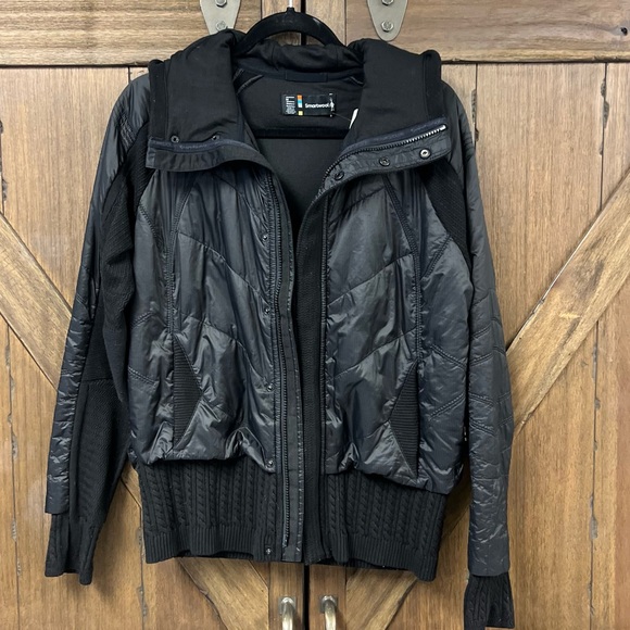 Smartwool Hybrid Nylon/Wool Zipper and Snap Closure Hooded Jacket Size Medium - Picture 3 of 7
